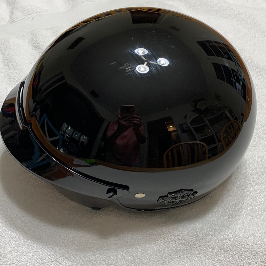 Harley Davidson Helmet W/Sun Shield. Adjustable Bag Included.